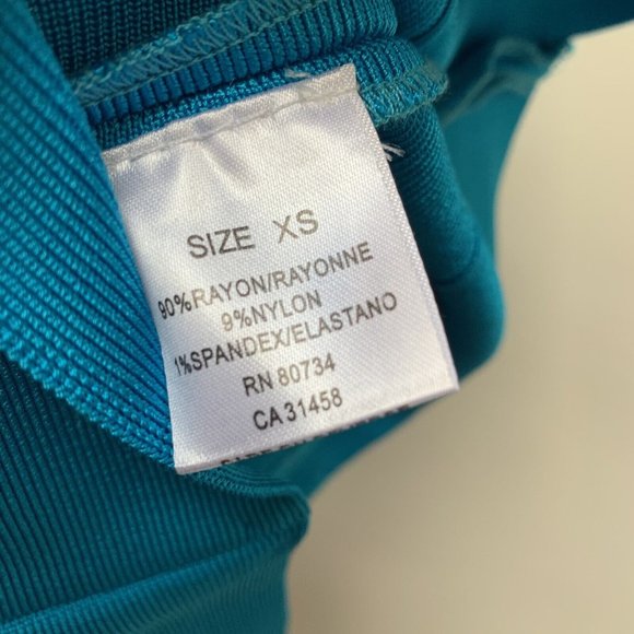 Herve Leger Bandage Bodycon Dress Size XS Blue Black Iconic **New With Tags** - Picture 10 of 11